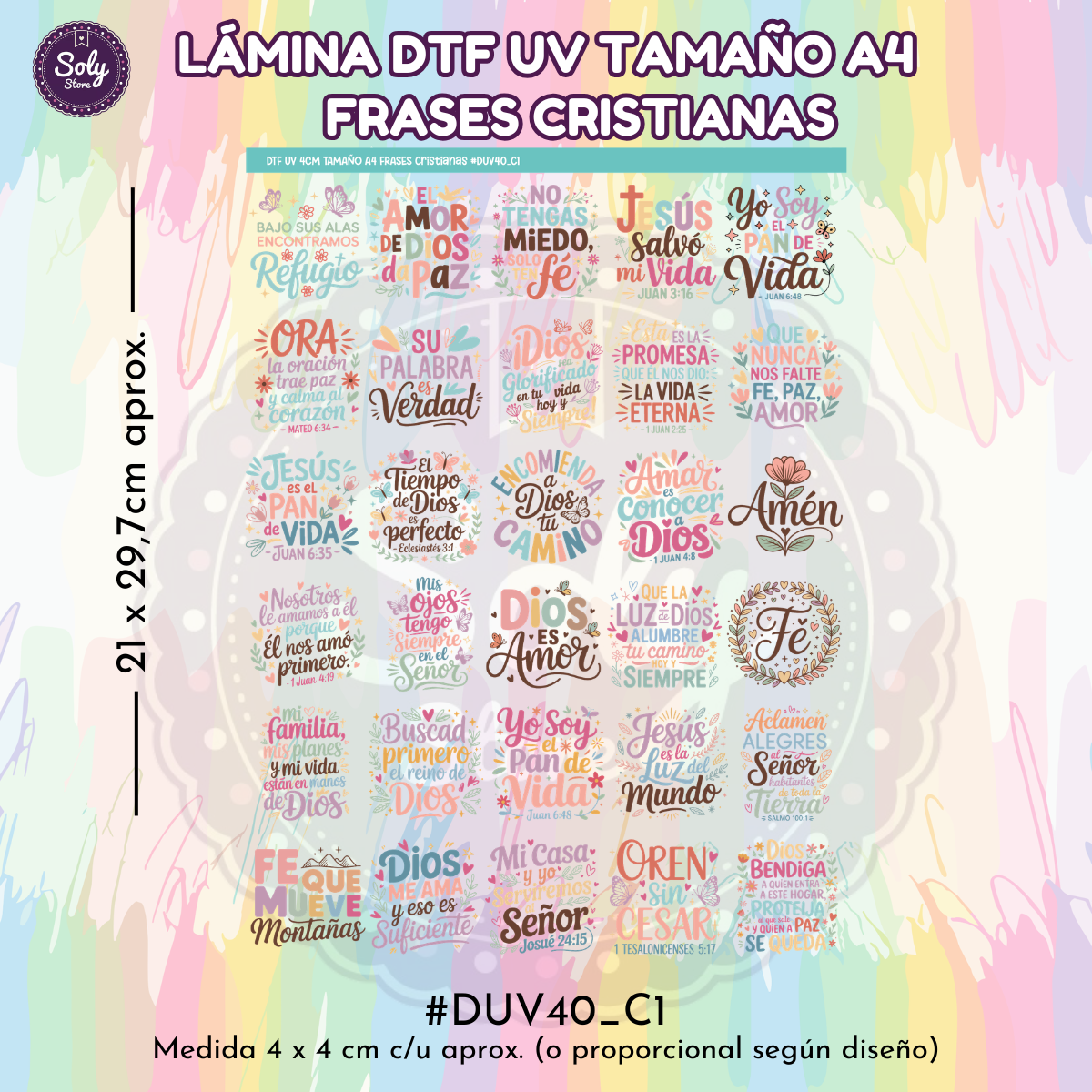 DTF UV FRASES CRISTIANAS #DTFUV40_C1
