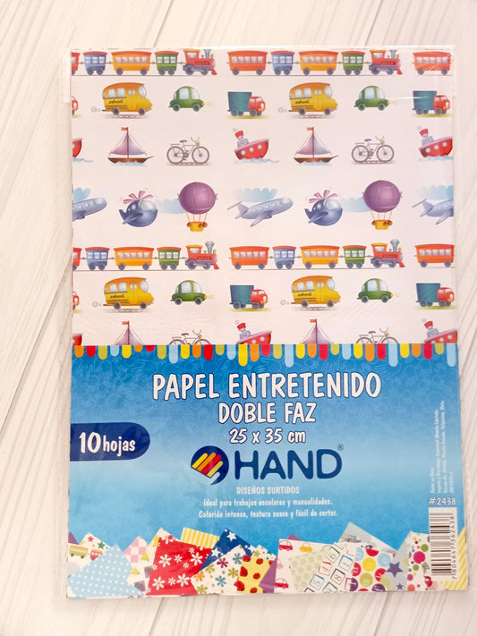 PAPEL ENTRETENIDO DOBLE FAZ 10 HOJAS