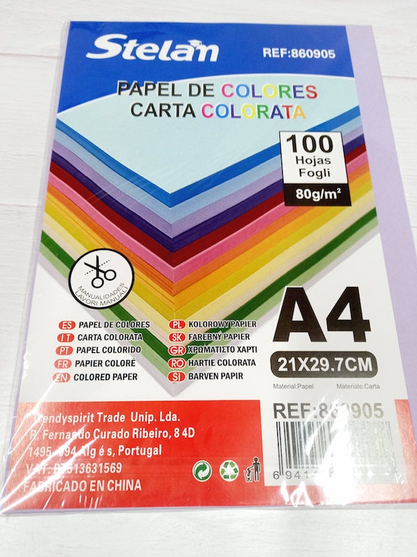 PAPEL BOND COLORES 80GR 100HOJAS