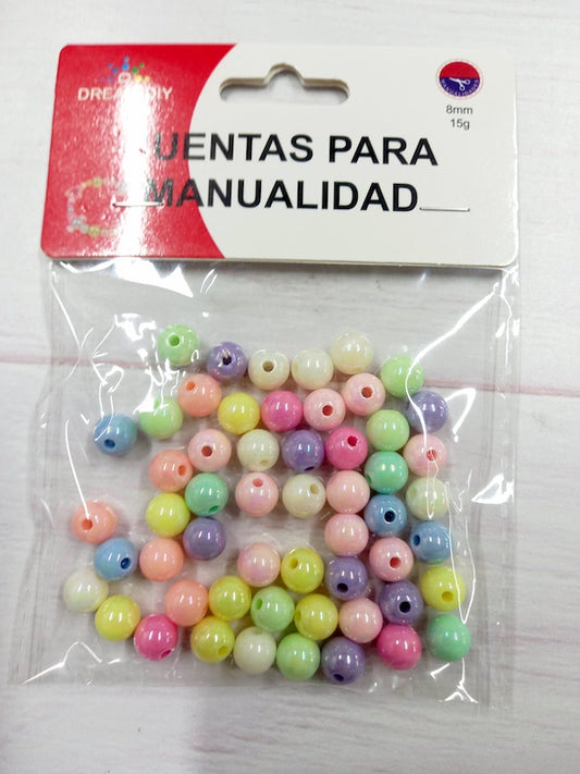 CUENTAS PARA MANUALIDAD 8MM