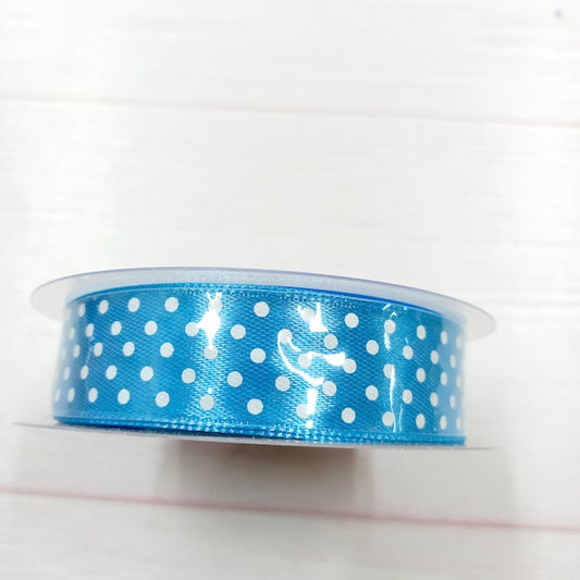 CINTA POLIESTER DOT 2CM- TURQUESA