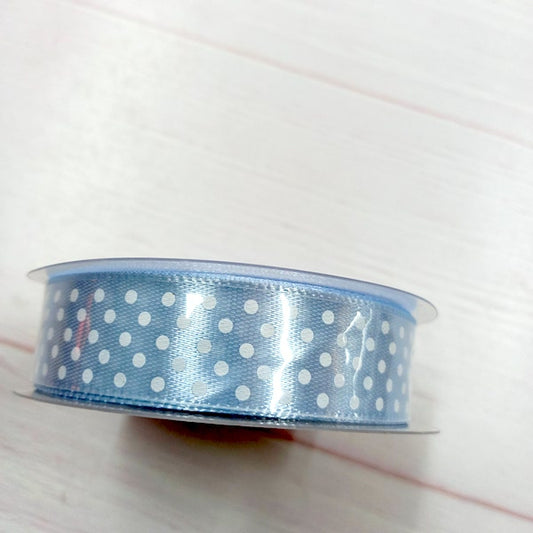 CINTA POLIESTER DOT 2CM - CELESTE