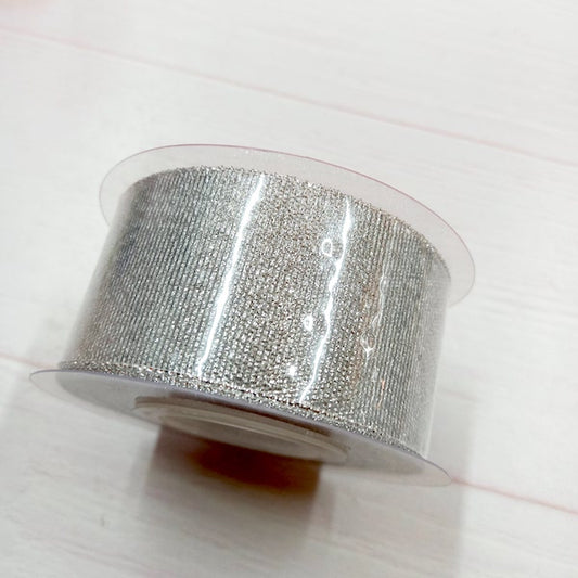 CINTA POLIESTER 4CM X18,2MT - PLATEADA