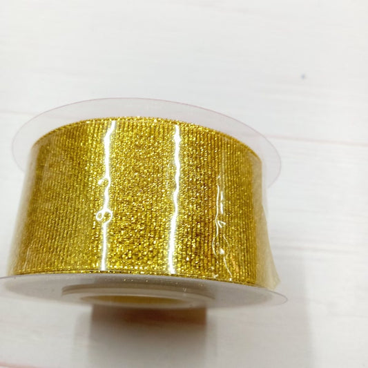CINTA POLIESTER 4CM X 18,2MT - DORADO
