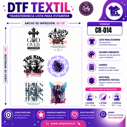 DTF TEXTIL - CRISTIANOS - #CR-014