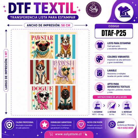 DTF Textil Animales Fashion 58x100 cm – DTAF-P25