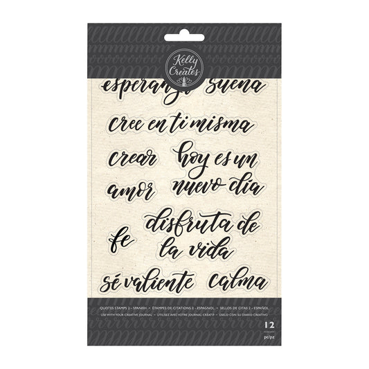 AC - KELLY CREATES - TRACEABLE - QUOTES 2 - SPANISH (12 PIECE) TIMBRES SILICONA