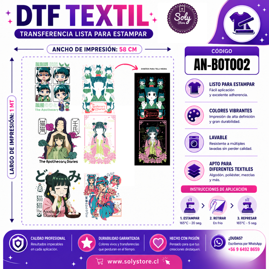 DTF TEXTIL - ANIME - #AN-BOT002