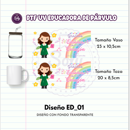 DTF UV EDUCADORA DE PARVULO ED_01 TAZA / VASO