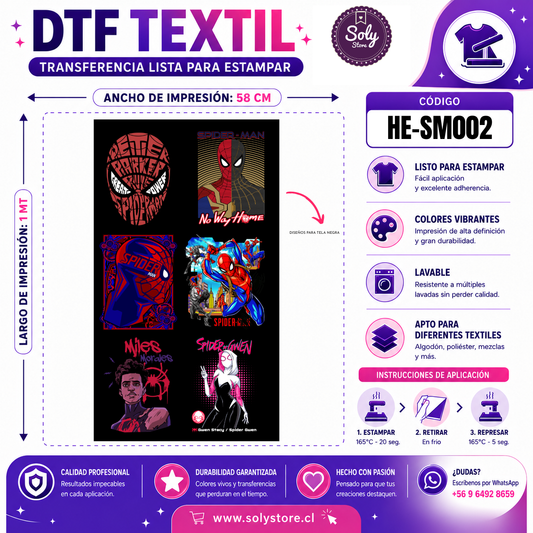 DTF TEXTIL - HEROES - #HE-SM002