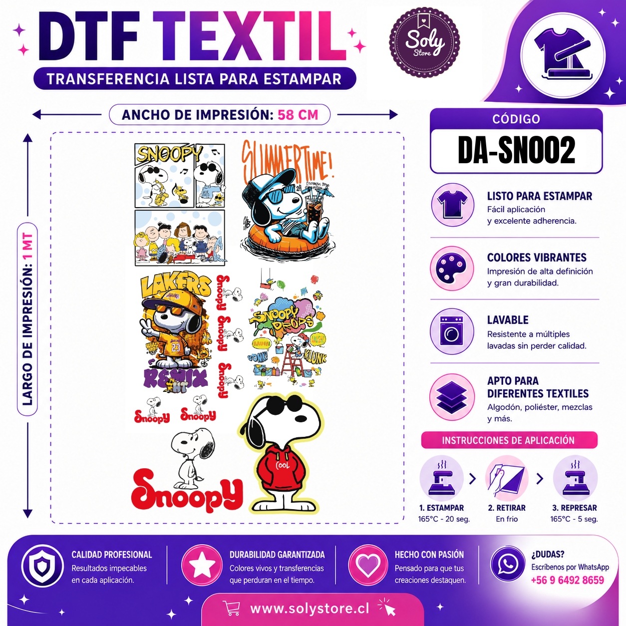 DTF TEXTIL - DIBUJOS ANIMADOS - #DA-SN002