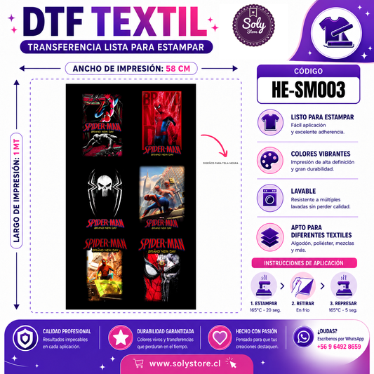 DTF TEXTIL - HEROES - #HE-SM003