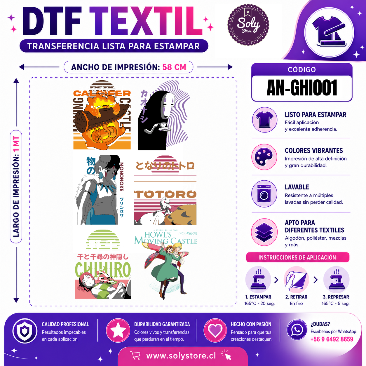 DTF TEXTIL - ANIME - #AN-GHI001