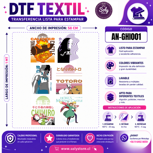 DTF TEXTIL - ANIME - #AN-GHI001
