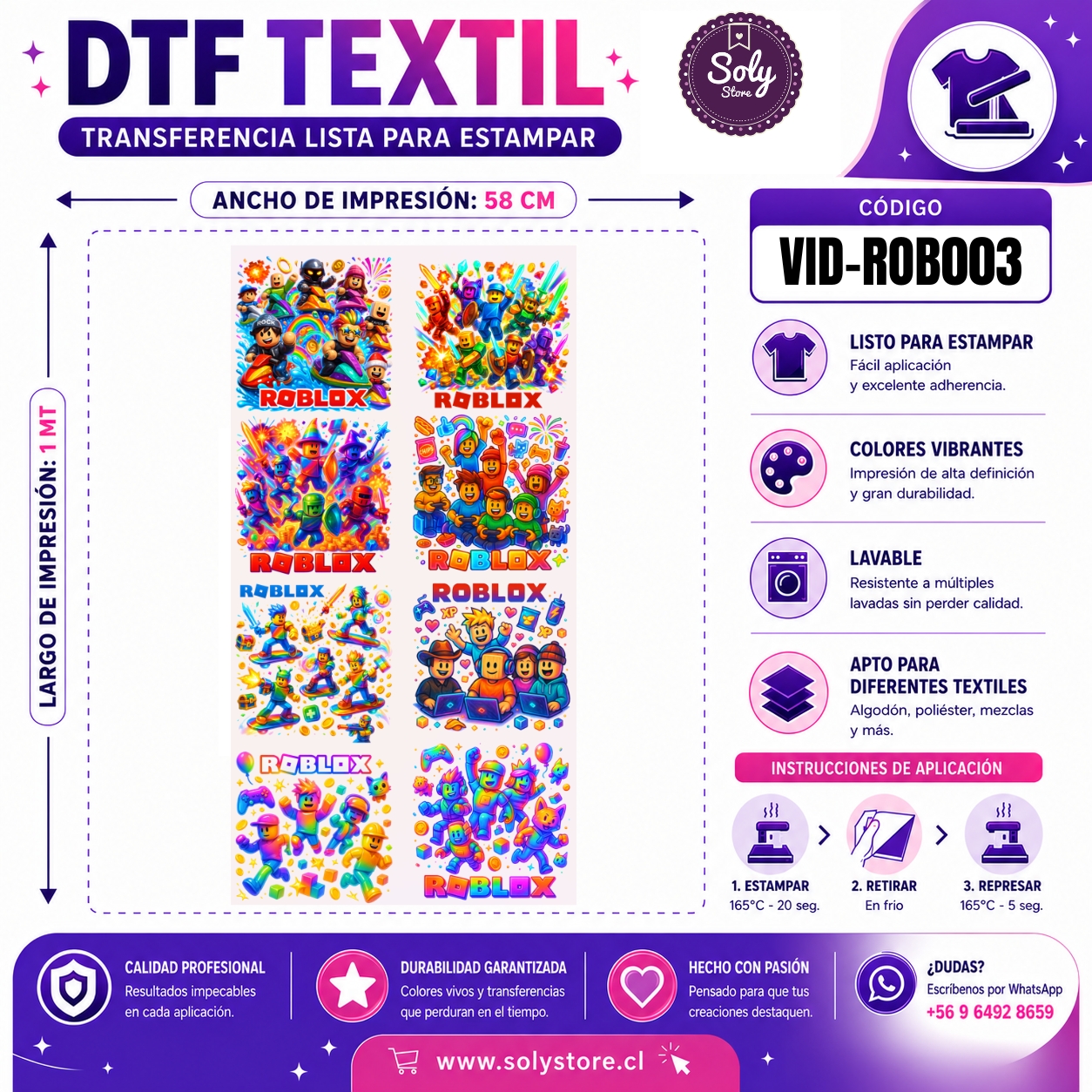 DTF TEXTIL - VIDEOJUEGOS - #VID-ROB003