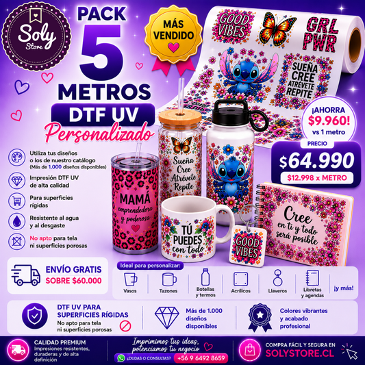 DTF UV PACK NEGOCIO - 5 METROS