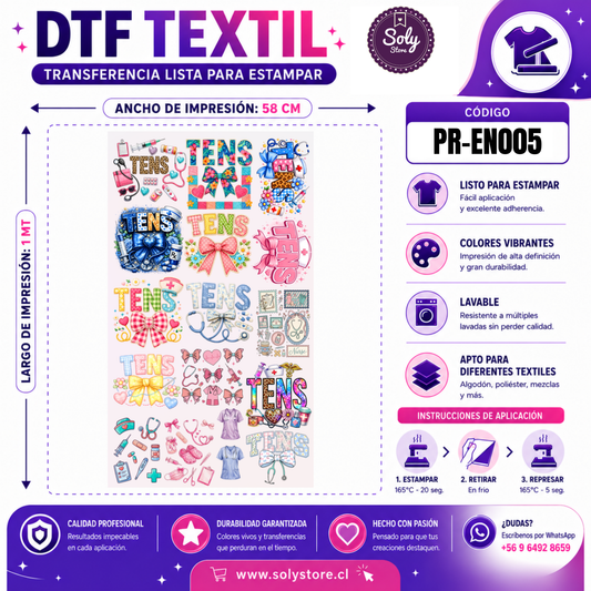 DTF TEXTIL - PROFESIONES - #PR-EN005
