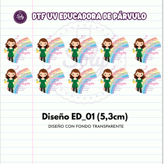 DTF UV EDUCADORA DE PARVULO ED_01 (5,3CM)