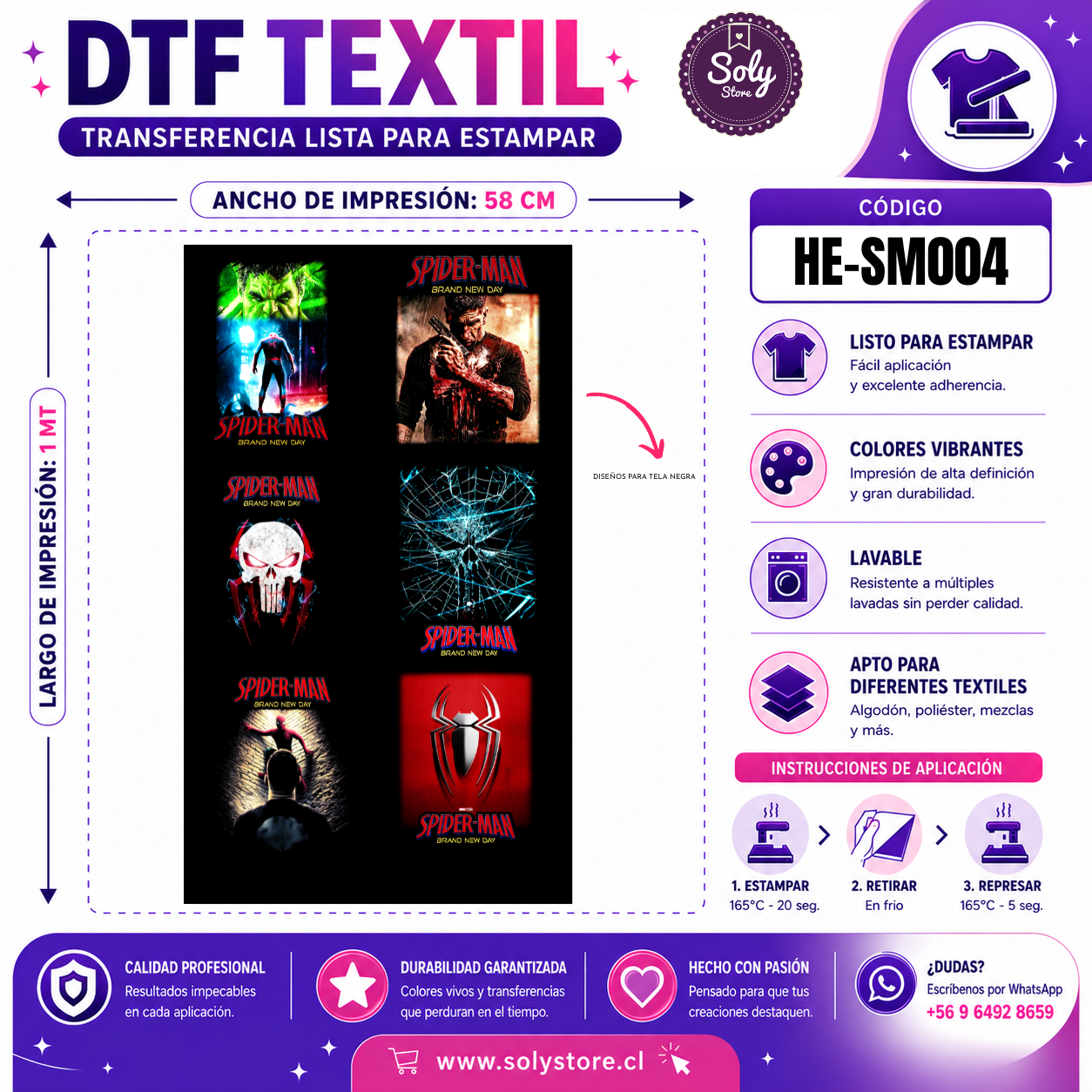 DTF TEXTIL - HEROES - #HE-SM004