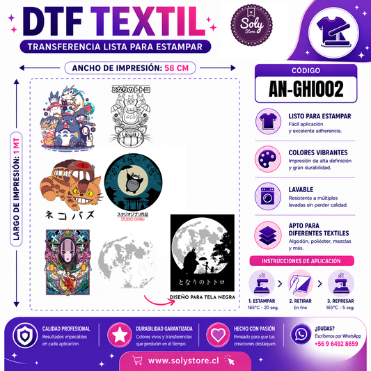 DTF TEXTIL - ANIME - #AN-GHI002