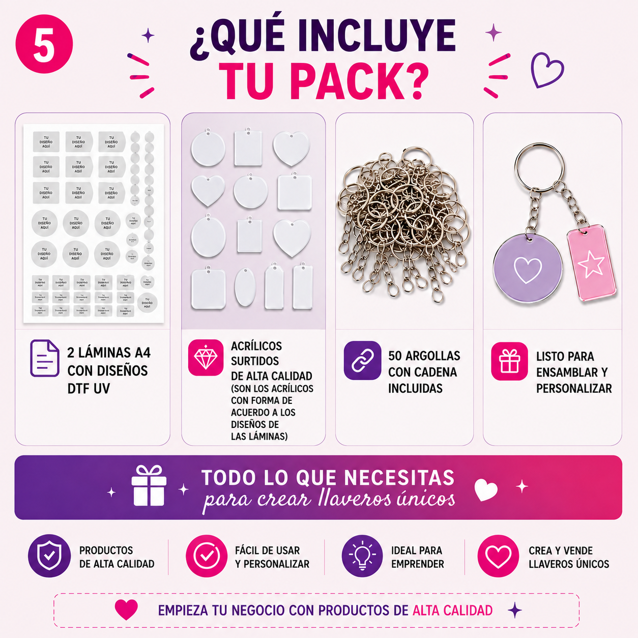 PACK EMPRENDEDOR ACRÍLICO + DTF UV / KP-003