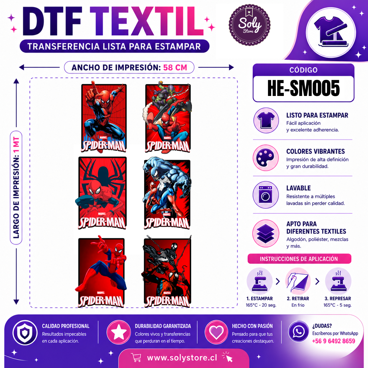 DTF TEXTIL - HEROES - #HE-SM005