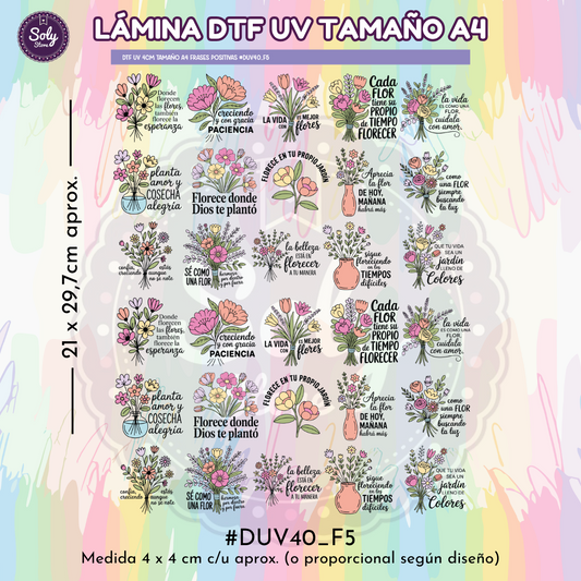 DTF UV FRASES POSITIVAS / MOTIVACIONALES #DTFUV40_F5