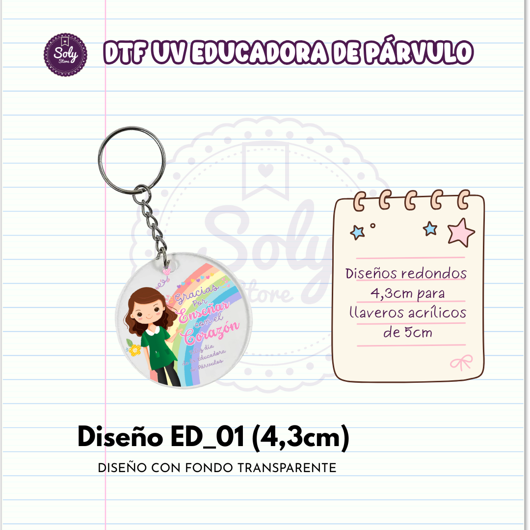 DTF UV EDUCADORA DE PARVULO ED_01 (4,3CM)