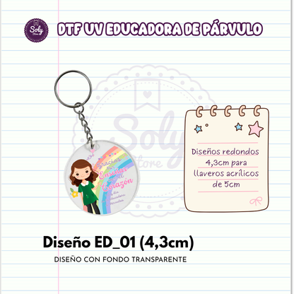 DTF UV EDUCADORA DE PARVULO ED_01 (4,3CM)