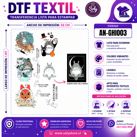 DTF TEXTIL - ANIME - #AN-GHI003