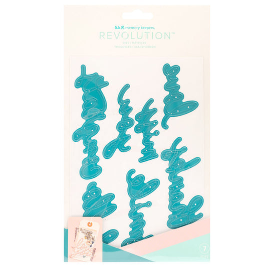 WR - REVOLUTION - DIE - SCRIPT WORDS (7 PIECE) TROQUEL