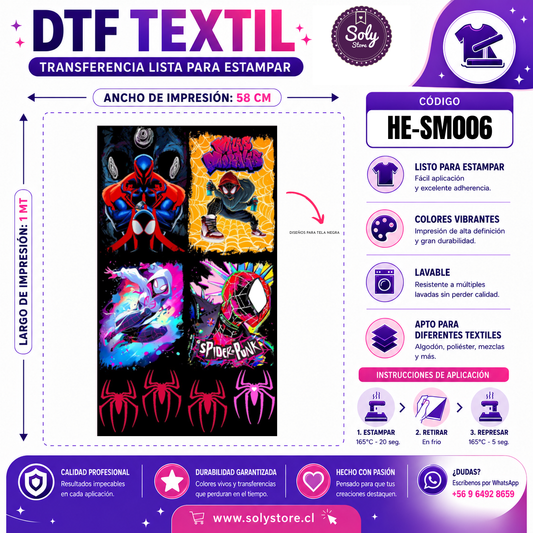 DTF TEXTIL - HEROES - #HE-SM006