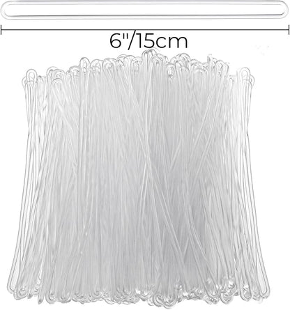 Amarras plásticas para tag TRANSPARENTE pack 10un