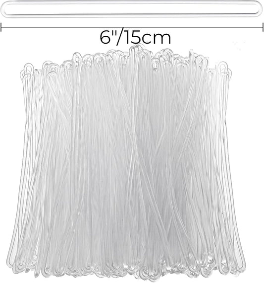Amarras plásticas para tag TRANSPARENTE pack 10un