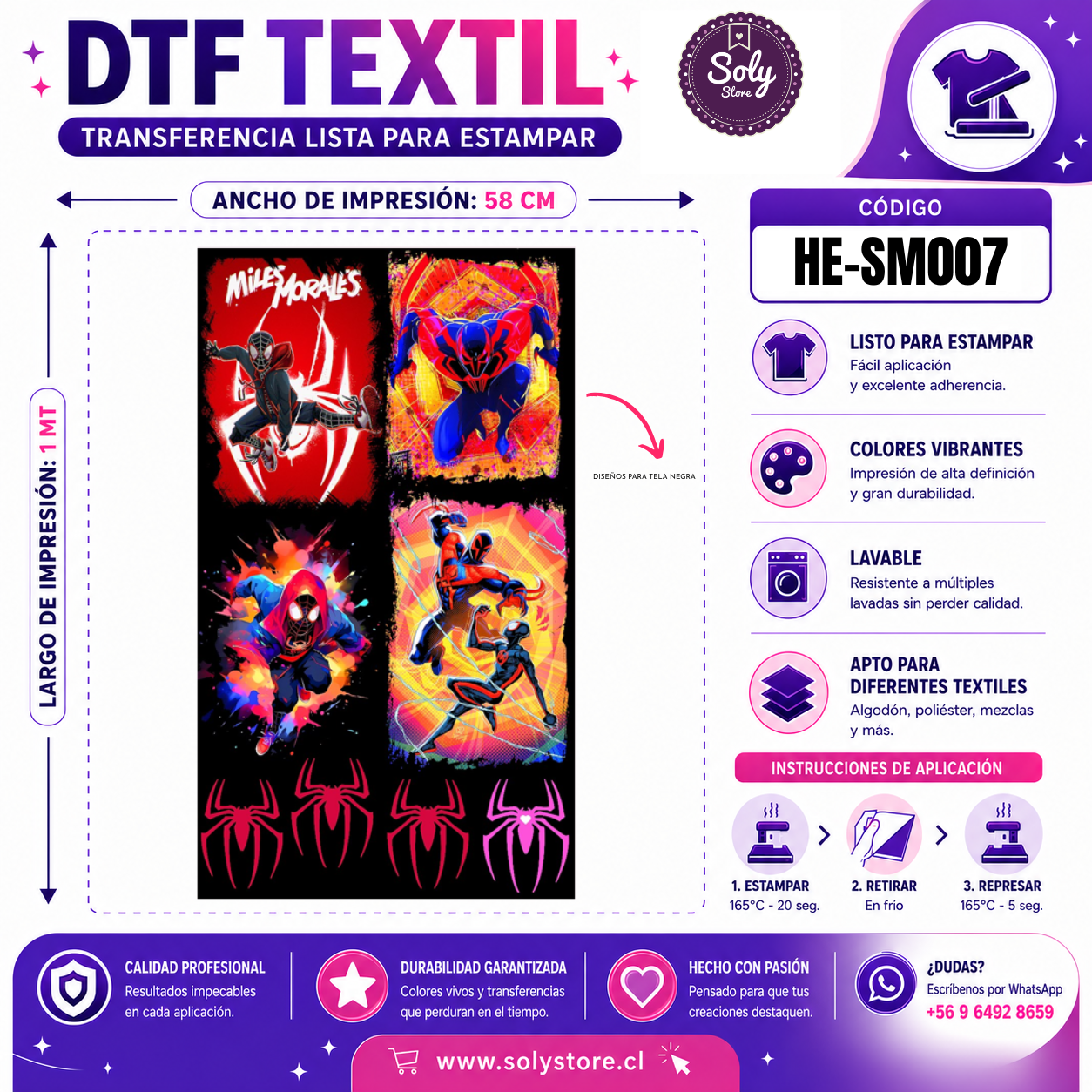 DTF TEXTIL - HEROES - #HE-SM007