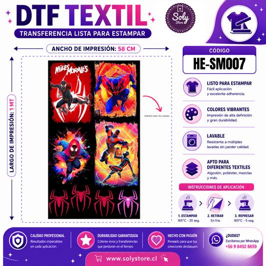 DTF TEXTIL - HEROES - #HE-SM007