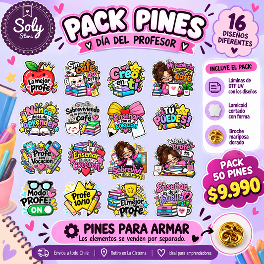 PACK EMPRENDEDOR PINES DÍA DEL PROFESOR