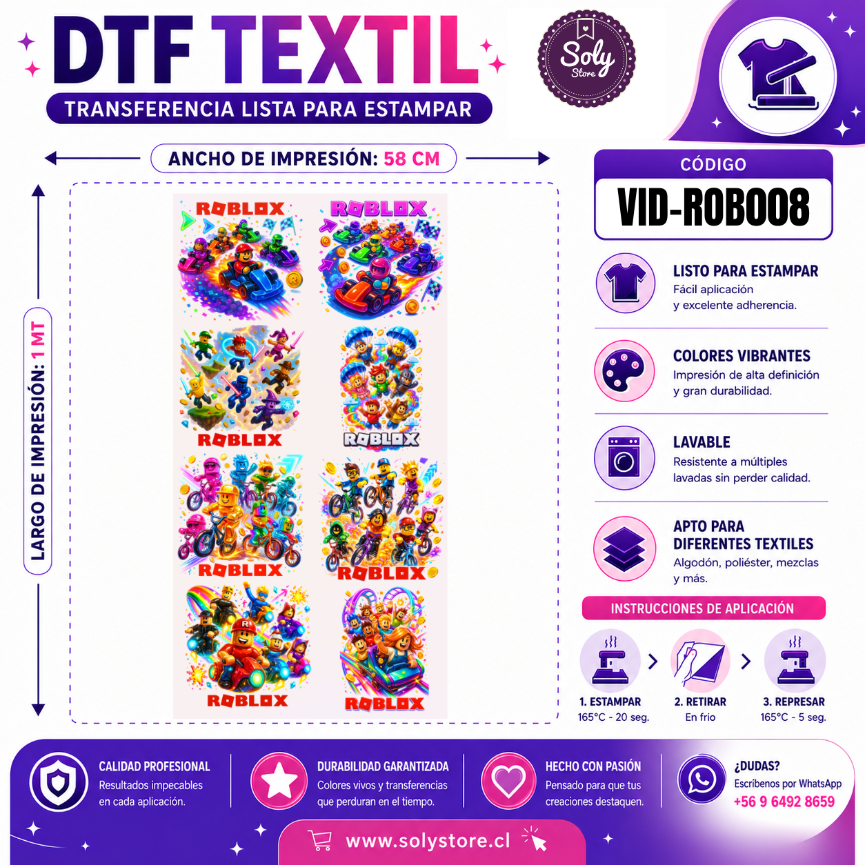 DTF TEXTIL - VIDEOJUEGOS - #VID-ROB008