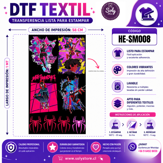 DTF TEXTIL - HEROES - #HE-SM008