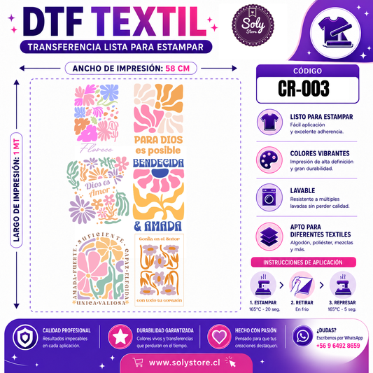 DTF TEXTIL - CRISTIANOS - #CR-003