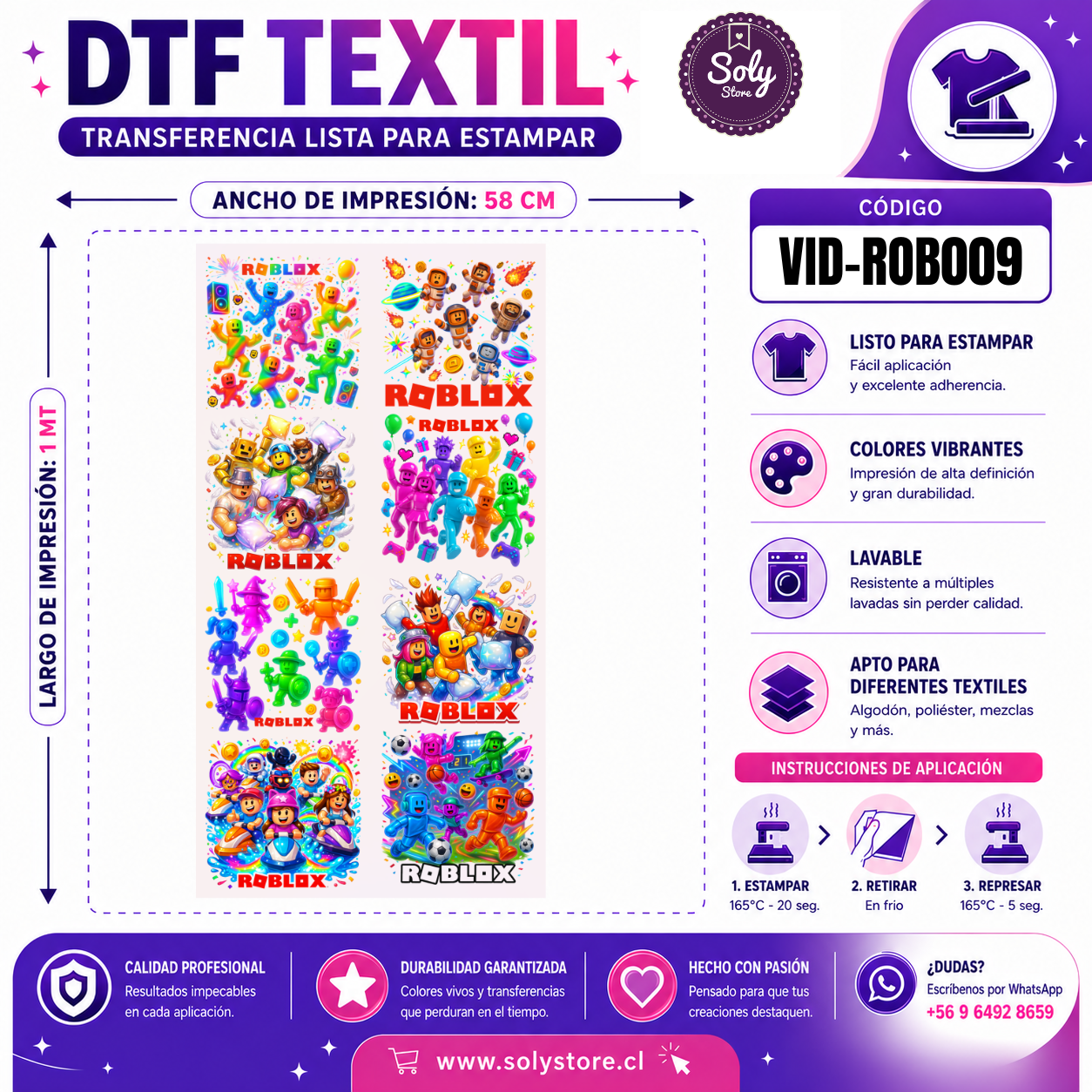 DTF TEXTIL - VIDEOJUEGOS - #VID-ROB009