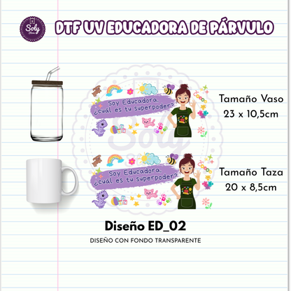 DTF UV EDUCADORA DE PARVULO ED_02 TAZA / VASO
