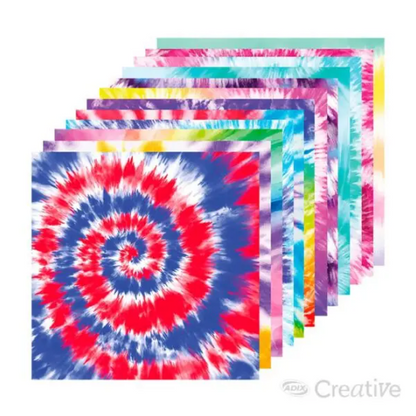 Block Cartulina 12 Diseños Tie Dye 24u 180g CREATIVE