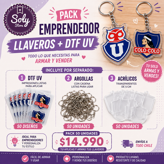 PACK EMPRENDEDOR ACRÍLICO + DTF UV COLO COLO / LA U