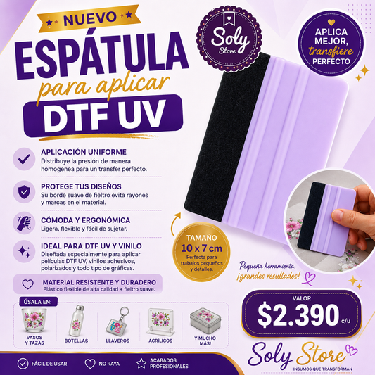 Espátula con Fieltro para Aplicación de DTF UV