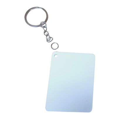 Pack 50 Llaveros Acrílicos rectangular TRANSPARENTE