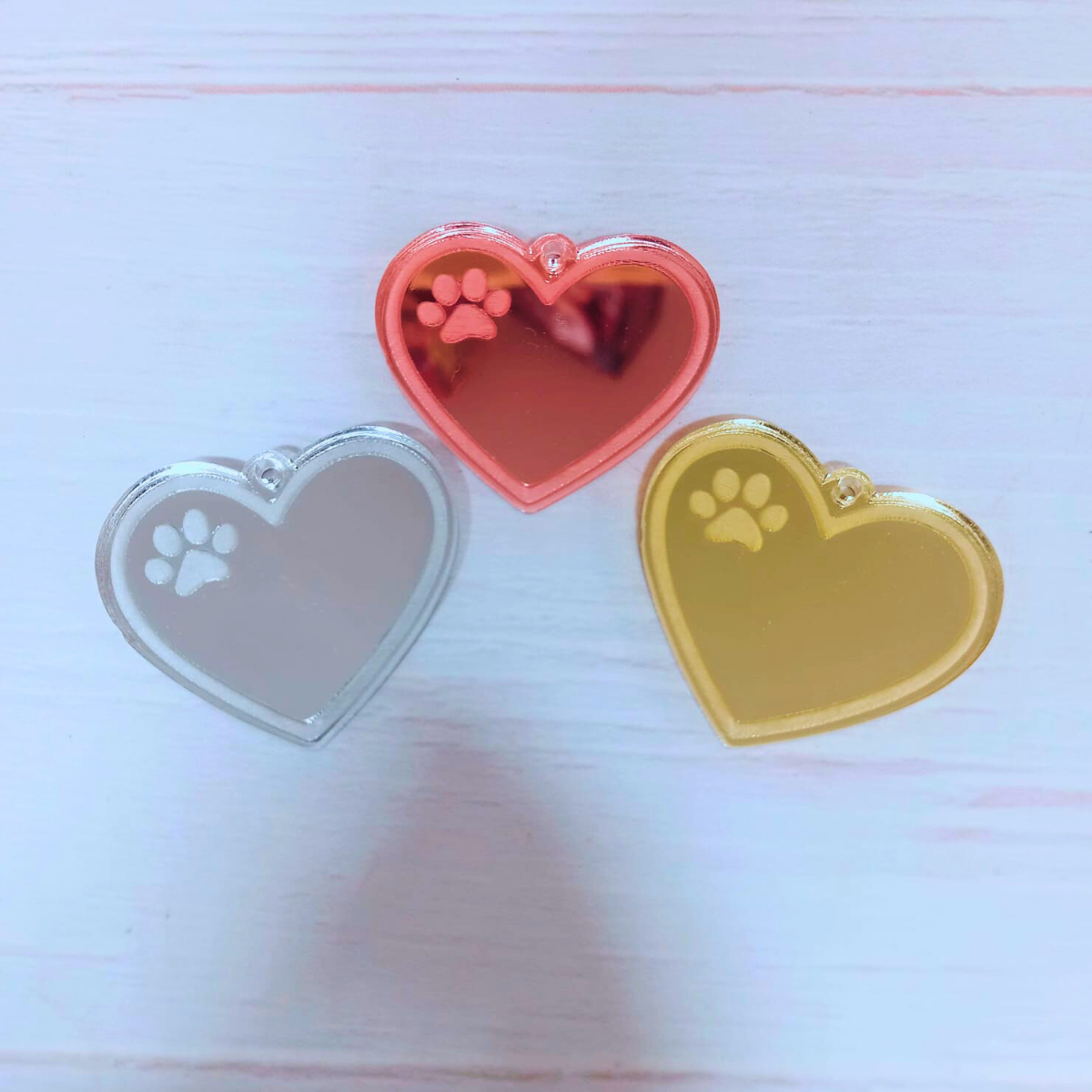 Pack 50un placa mascota corazón
