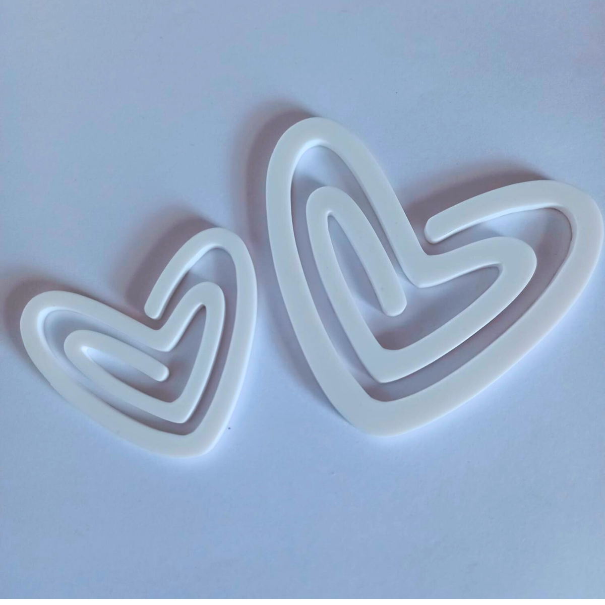 Clip Corazón Acrílico Blanco Sublimación 20un