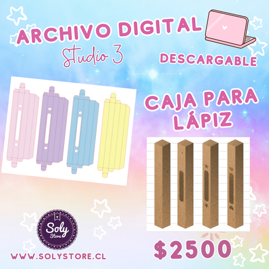 PACK VECTORES - CAJA PARA LÁPIZ