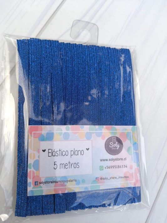 Elastico Glitter – Azul 5mt #26